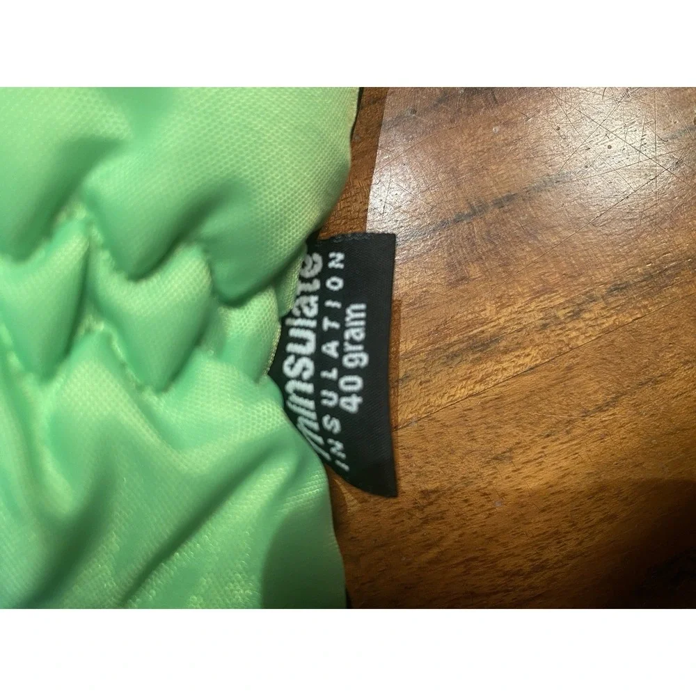 Boys Green & Black Thinsulate Snow & Ski Winter‎ Gloves XS/S Joe Boxer